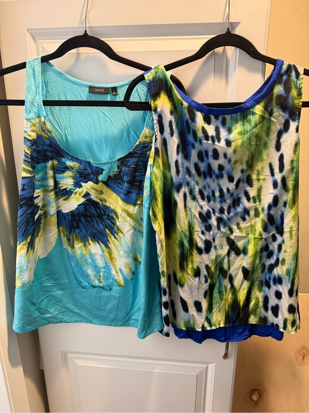 Apt. 9 Turquoise & Blue Patterned Sleeveless Tank Top